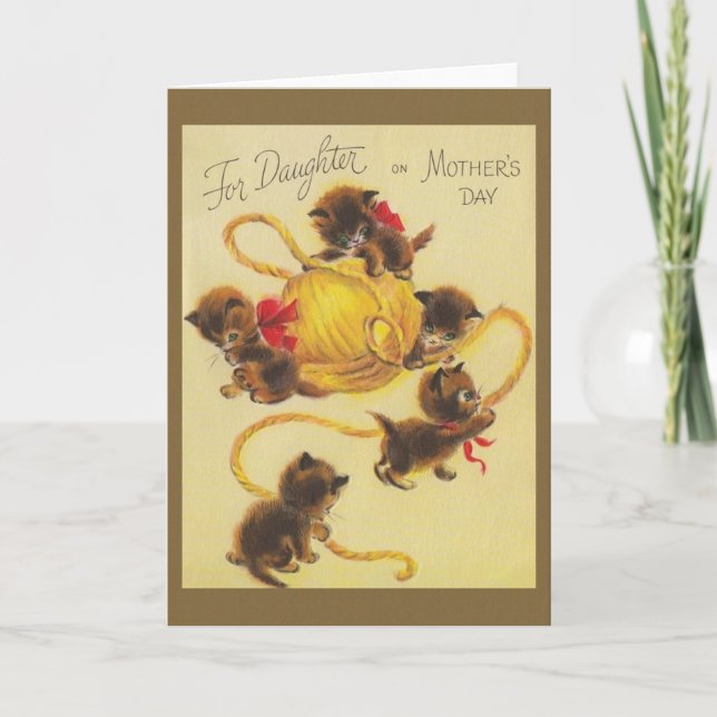 Vintage Mother's Day Card for Daughter (Front)