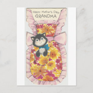 Vintage Mother's Day For Grandma With Apron Postcard