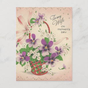 Vintage Mother's Day For Wife Postcard