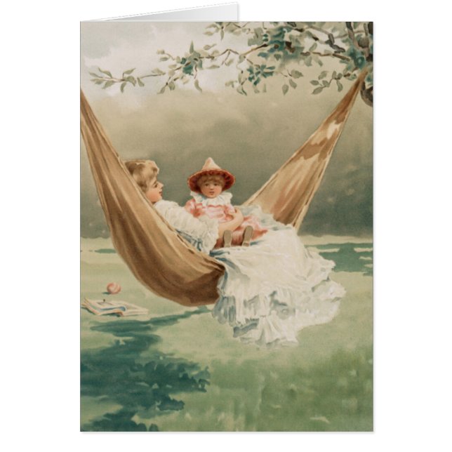 Vintage Mother's Day Mom and Child in Hammock  (Front)