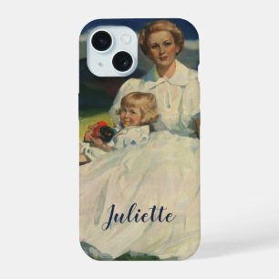 Vintage Mother's Day, Mom with Children iPhone 15 Case