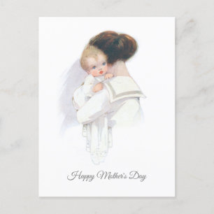 Vintage Mother's Day Mother and Baby  Holiday Postcard