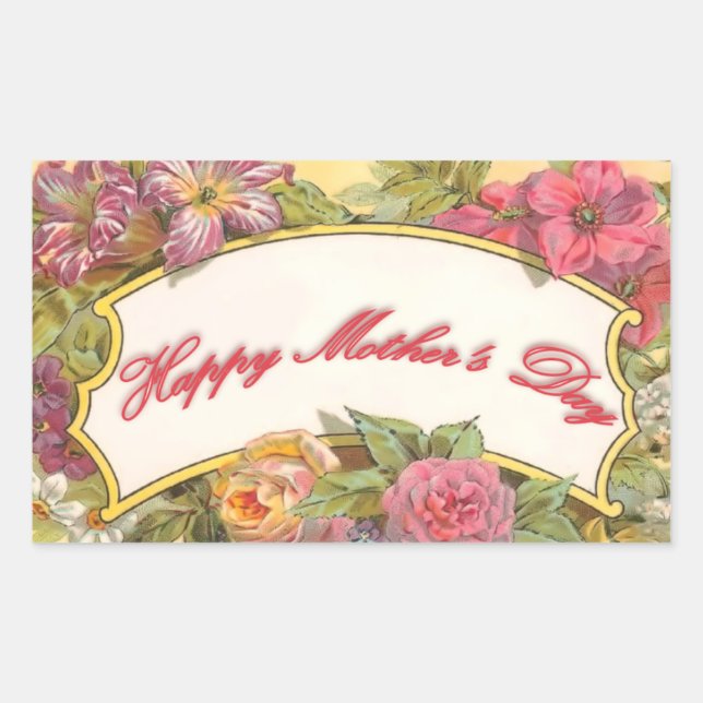 Vintage Mother's Day Sticker (Front)