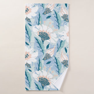 Vintage motif floral peint à la main avec grand bl