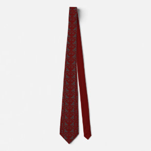 Vintage motiff on Maroon colour Tie