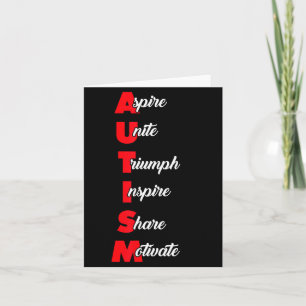 Vintage Motivational Quote For Autism Awareness Gi Card