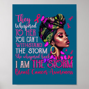 Vintage Motivational Suprt Breast Cancer Awareness Poster