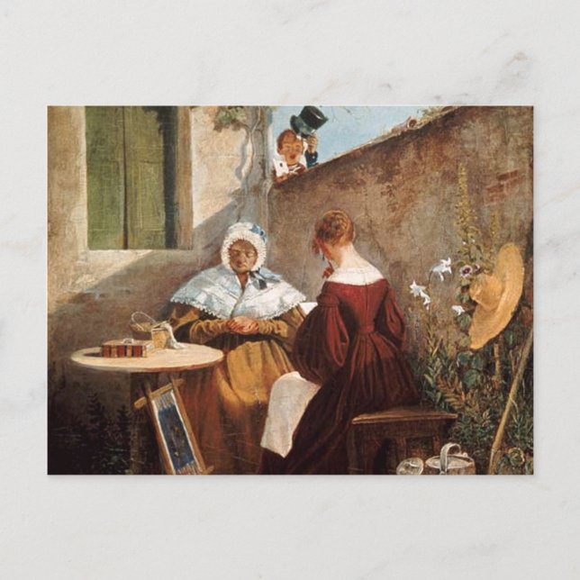 Vintage Motive - Love Letter - Spitzweg Postcard (Front)