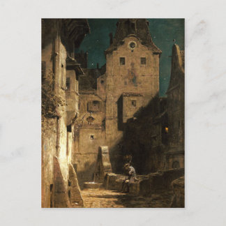 Vintage Motive - Sleeping Nightwatch - Spitzweg Postcard