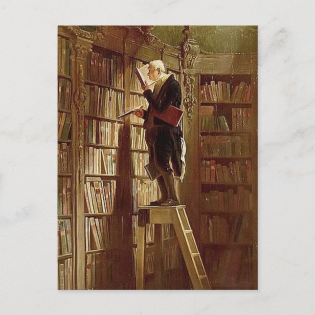 Vintage-Motive  The Bookworm Postcard (Front)