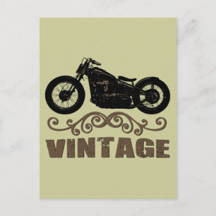 Vintage Motorbike Postcard