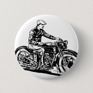 Vintage Motorcycle 2 Inch Round Button