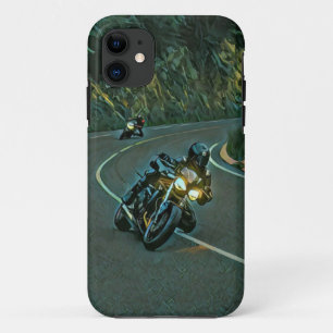 vintage motorcycle artwork iPhone 11 case