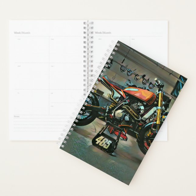 vintage motorcycle artwork planner (Display)