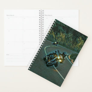 vintage motorcycle artwork planner