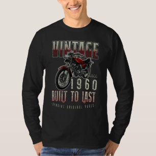 Vintage Motorcycle Bikers Motorbike Birthday Born  T-Shirt