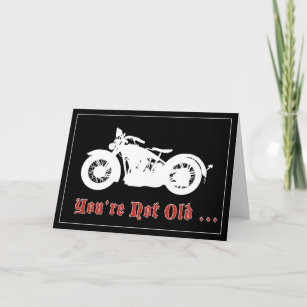 Vintage Motorcycle Birthday Card