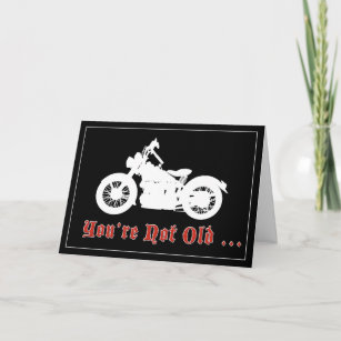 Vintage Motorcycle Birthday Card