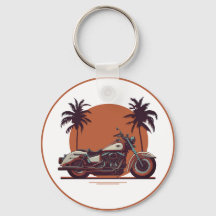 Vintage Motorcycle Classic Sunset Beach Biker Cool