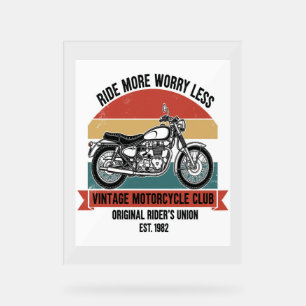 Vintage Motorcycle Club Est. 1982 Acrylic Sign