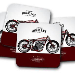 Vintage Motorcycle Coaster   Cork Coaster Set