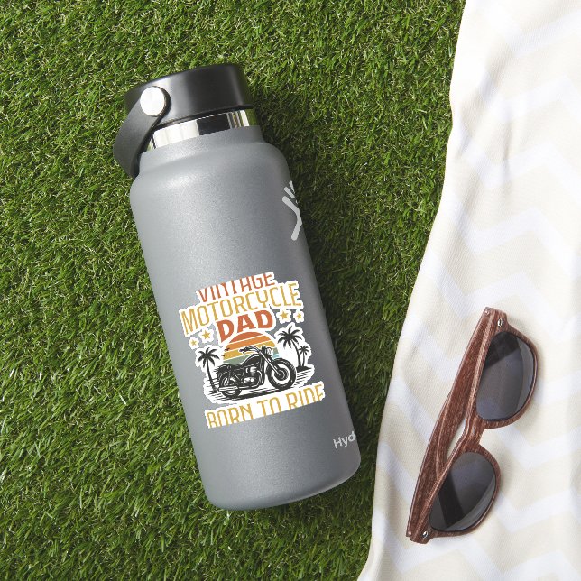 vintage motorcycle dad born to ride (HydroFlask Insitu)