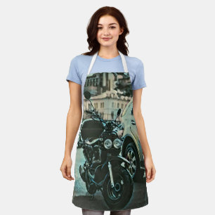 Vintage motorcycle gift apron