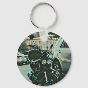 Vintage motorcycle gift keychain