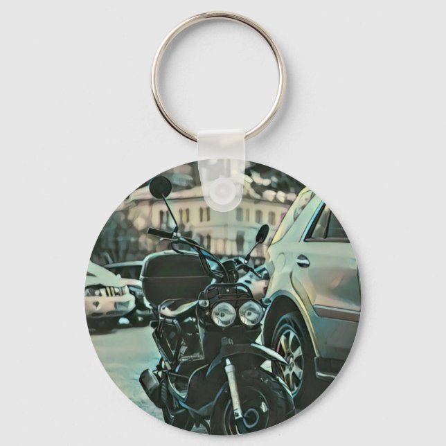 Vintage motorcycle gift keychain (Front)