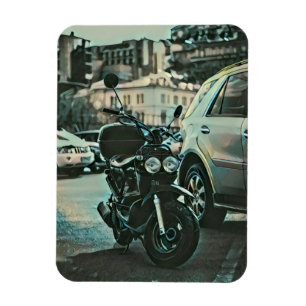 Vintage motorcycle gift magnet