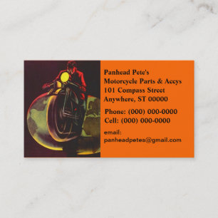 Vintage Motorcycle Globe Splitting Business Card