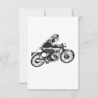 Vintage motorcycle greeting card