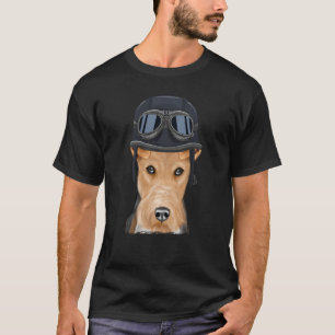 Vintage Motorcycle Helmet Wire Fox Terrier T-Shirt