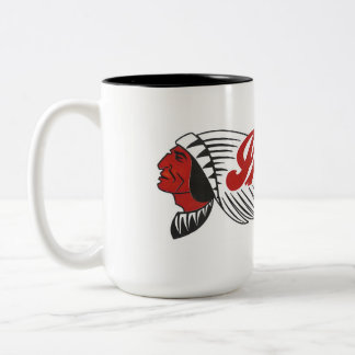 Vintage Motorcycle Logo White Two-Tone Coffee Mug