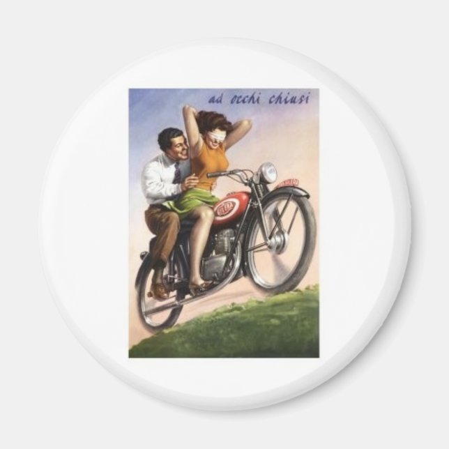 Vintage Motorcycle Magnet (Front)