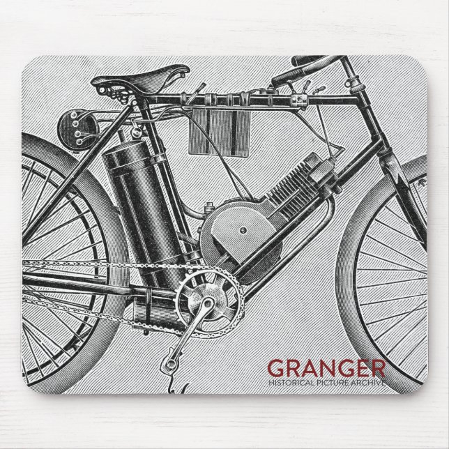 Vintage Motorcycle Mouse Pad (Front)