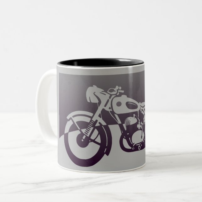 Vintage Motorcycle Mug (Front Left)