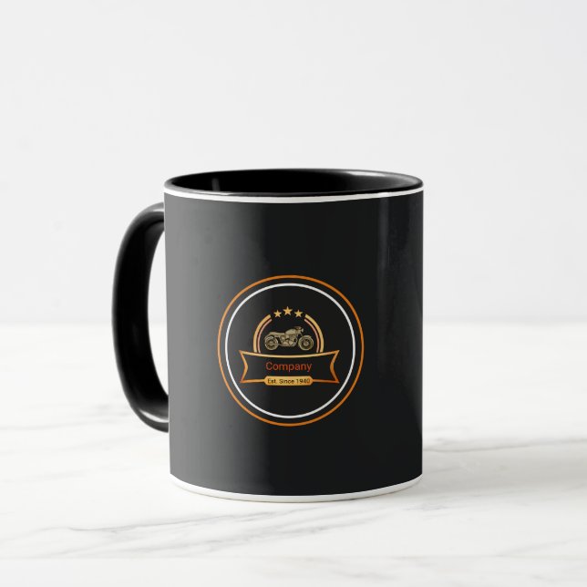 Vintage Motorcycle Mug (Front Left)