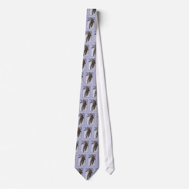 Vintage Motorcycle Poster Tie (Front)