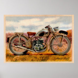 Vintage Motorcycle Print