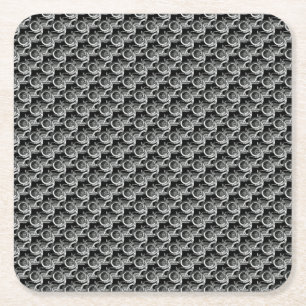 Vintage Motorcycle Rider Antique Cycle  Square Paper Coaster