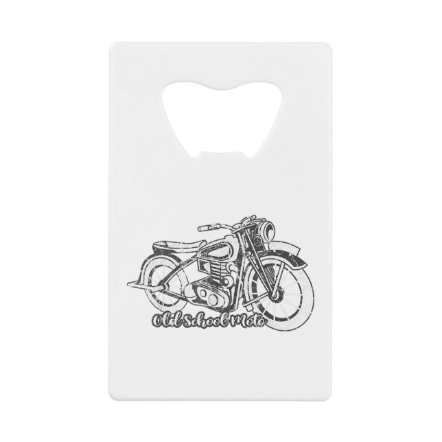 Vintage Motorcycle Shirt Credit Card Bottle Opener (Front)