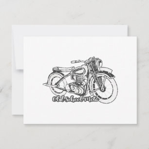 Vintage Motorcycle Shirt  Thank You Card