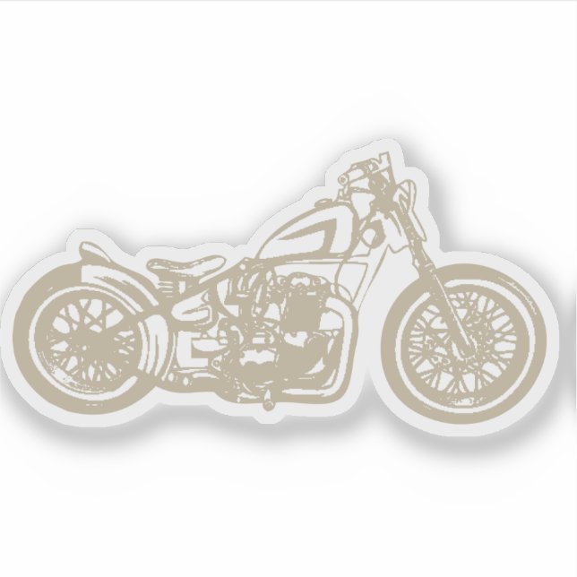Vintage Motorcycle Silhouette Illustration (Front)