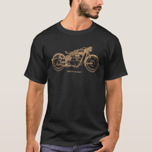 Old Style Biker vintage t-shirt disparé rythm Oldtimer moto chopper