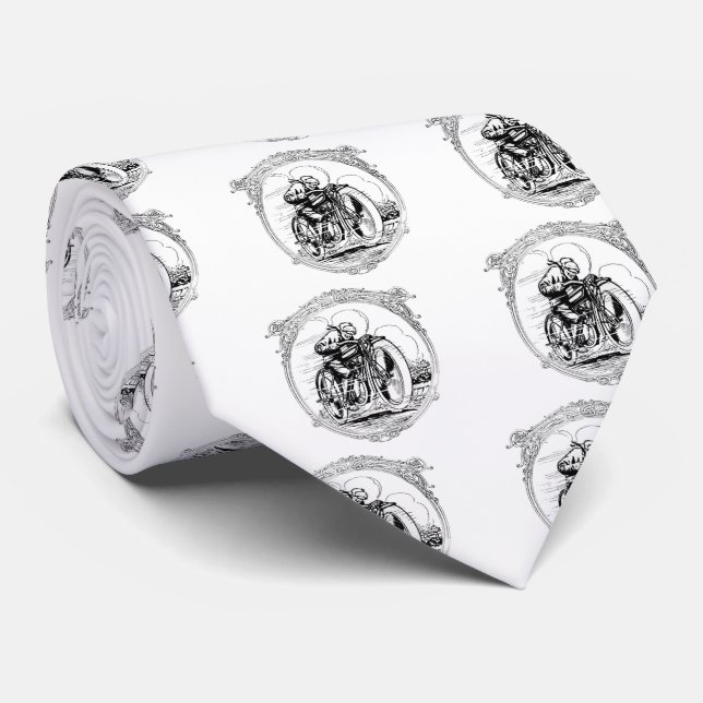 Vintage Motorcycle Tie (Rolled)