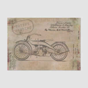 Vintage Motorcycle Tissue Paper