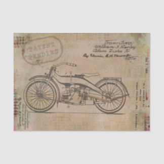 Vintage Motorcycle Tissue Paper