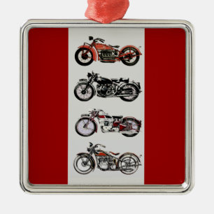 VINTAGE MOTORCYCLES METAL ORNAMENT