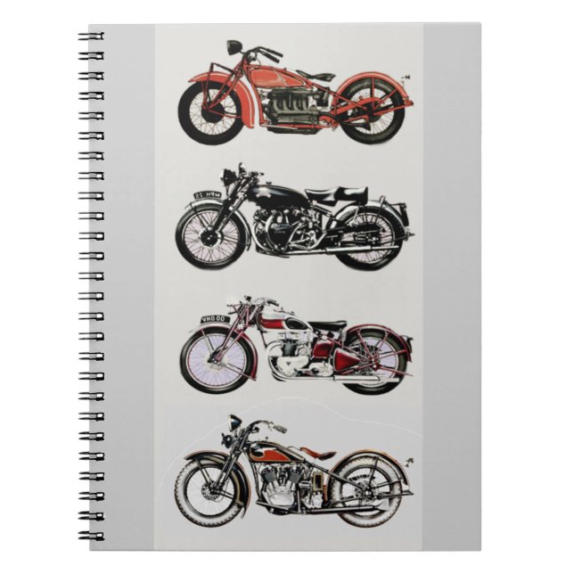 VINTAGE MOTORCYCLES NOTEBOOK (Front)